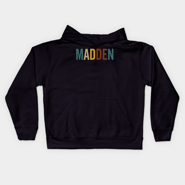 Graphic Madden Lovely Name Flowers Retro Vintage Styles Kids Hoodie by Gorilla Animal